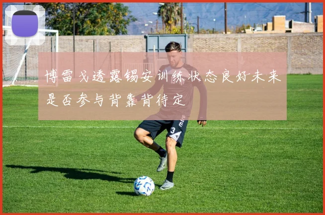 博雷戈透露锡安训练状态良好未来是否参与背靠背待定